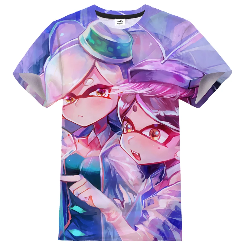 Splatoon 3D Футболка с принтом игры Fps Стиль граффити уличная Мужская и Женская