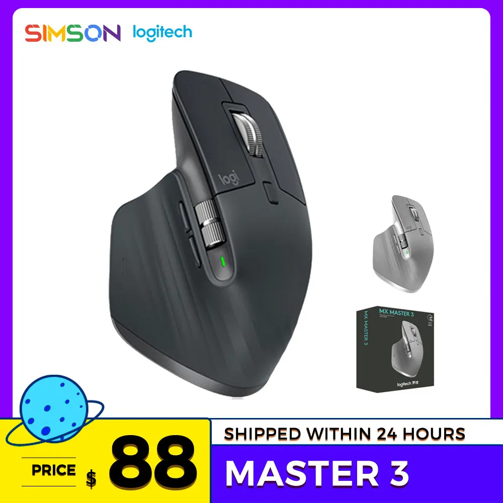 Logitech Original MX Master2s/MX Master3 портативная мышь беспроводная Bluetooth мышь офисная игровая Bluetooth мышь