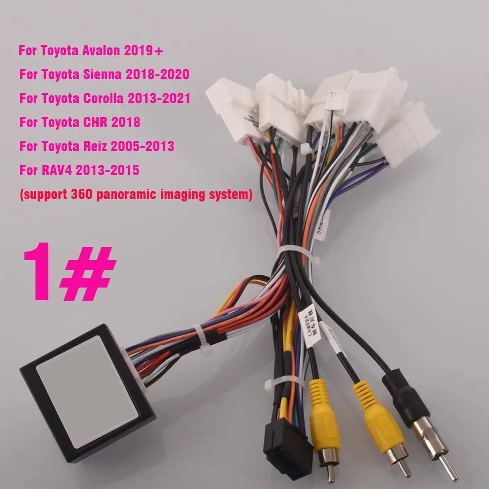 

Автомобильный 16-контактный жгут проводов Android, адаптер кабеля питания для Toyota Corolla Camry RAV4 Reiz CHR с Canbus для Lexus ES300