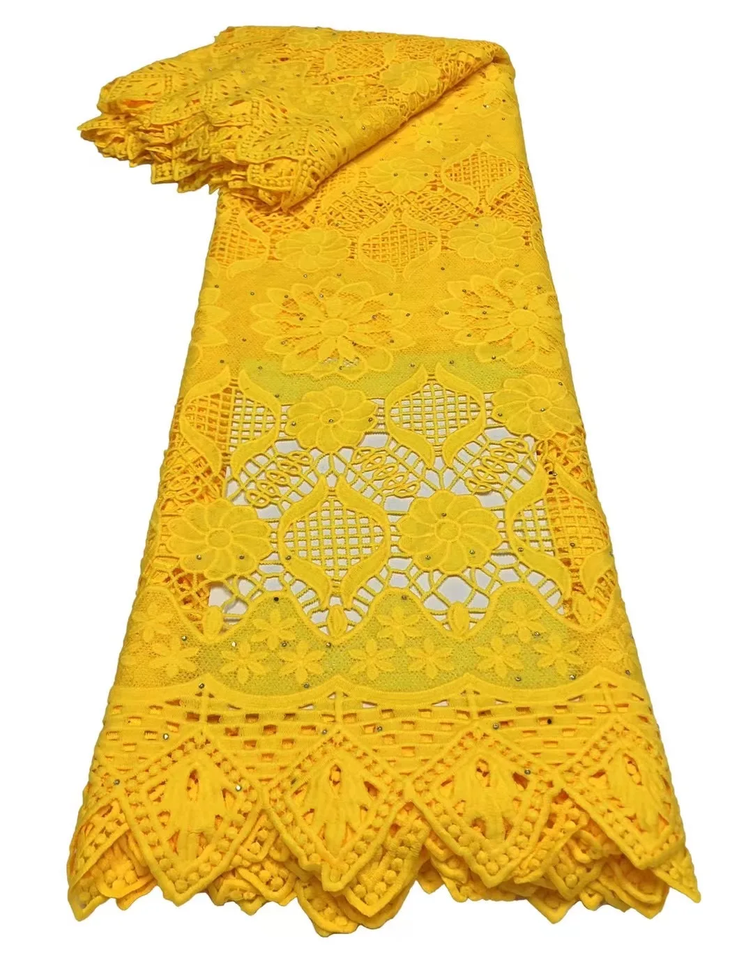 

African Guipure Cord Soft Popular Fabric 2022 High Quality 5 Yards Nigerian French Lace For Material Woman Dress Wedding Sewing