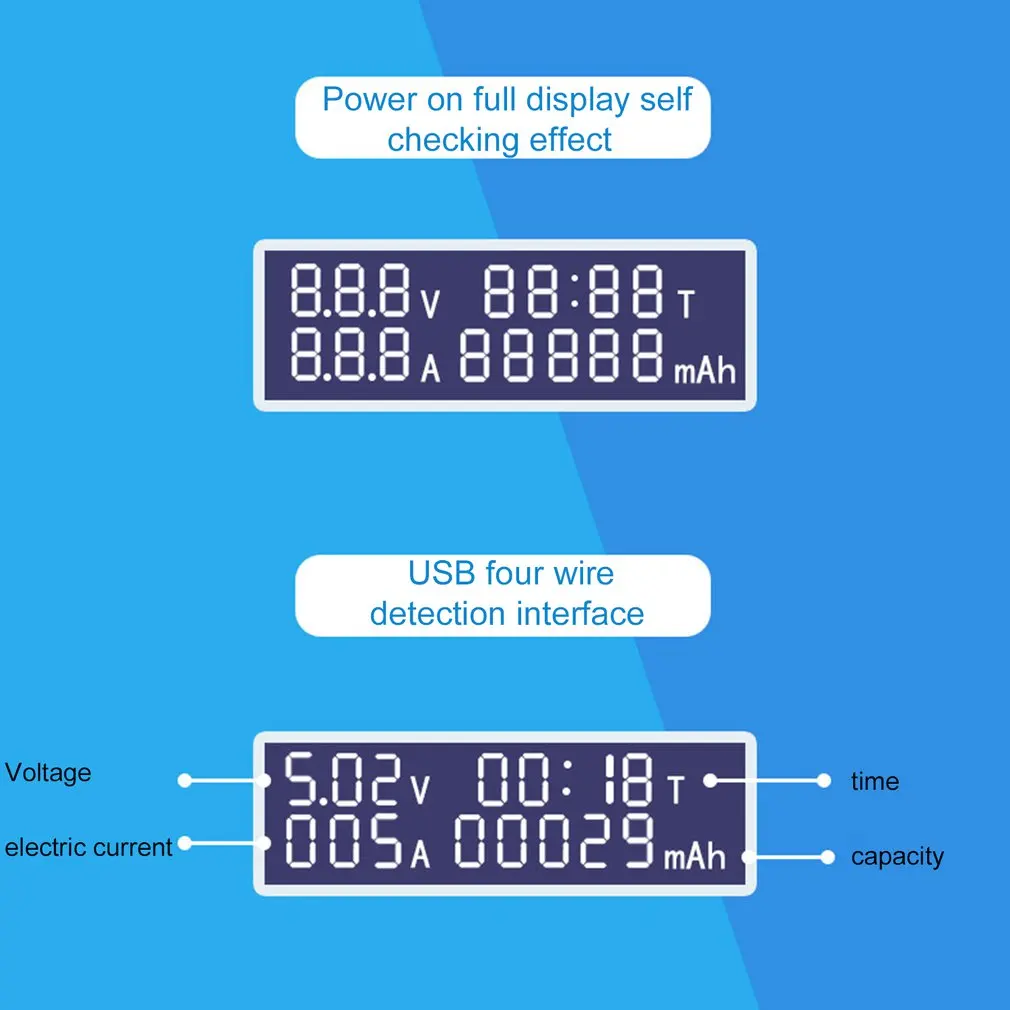 USB Тестер измеритель мощности постоянного тока 3V 9V Цифровой вольтметр Voltimetro