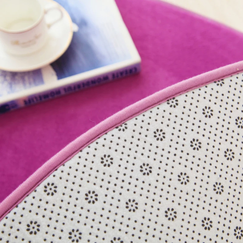 Коралловый флисовый круглый ковер для гостиной коврики журнального столика ног