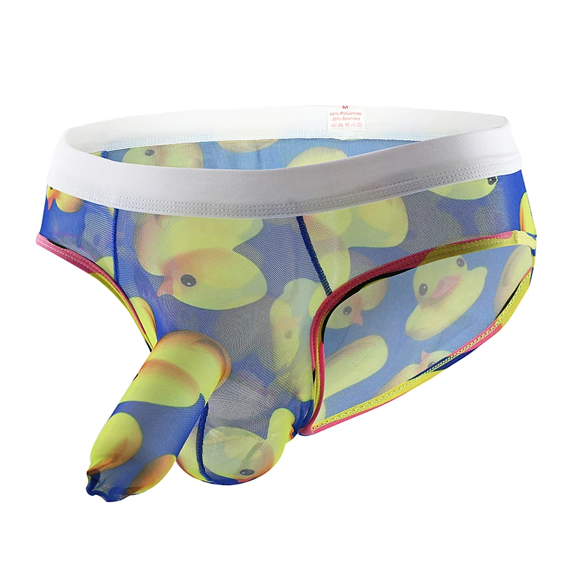 Mne's Print Underwear Briefs Male Elephant Nose Exotic Underpants Low-rise Bulge U Pouch Breathable Trunks |