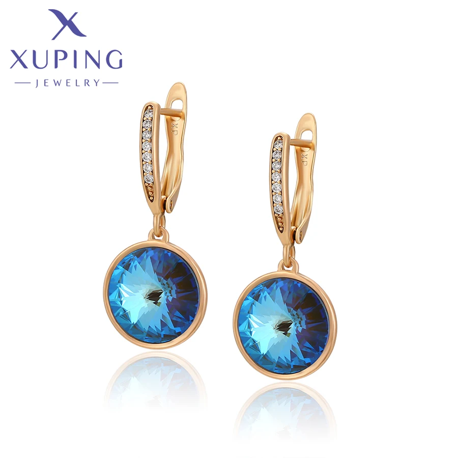 

Xuping Jewelry Summer Sale Fashion Drop Shaped Crystal Earring of Popular Europen Design for Women Girls A00575842