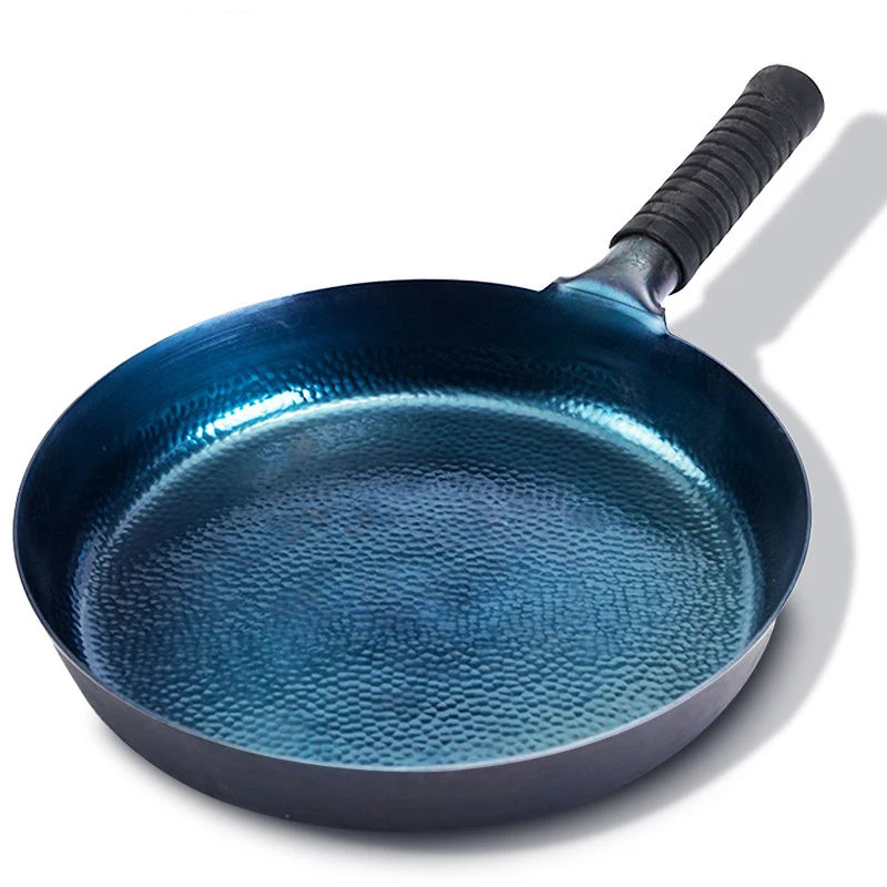 

Handmade Frying Pan,Chinese Traditional Handmade Forging Wok Durable Iron Woks Uncoating Wrought Iron Non-stick Gas Pot Cookware