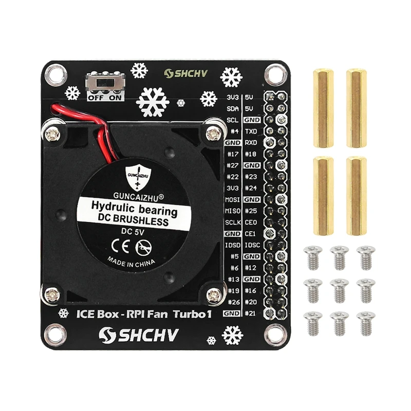 Raspberry Pi 4 GPIO Cooling Fan with LED Light Mini Turbo for RPI Model B/3B+/3B Also | Компьютеры и офис