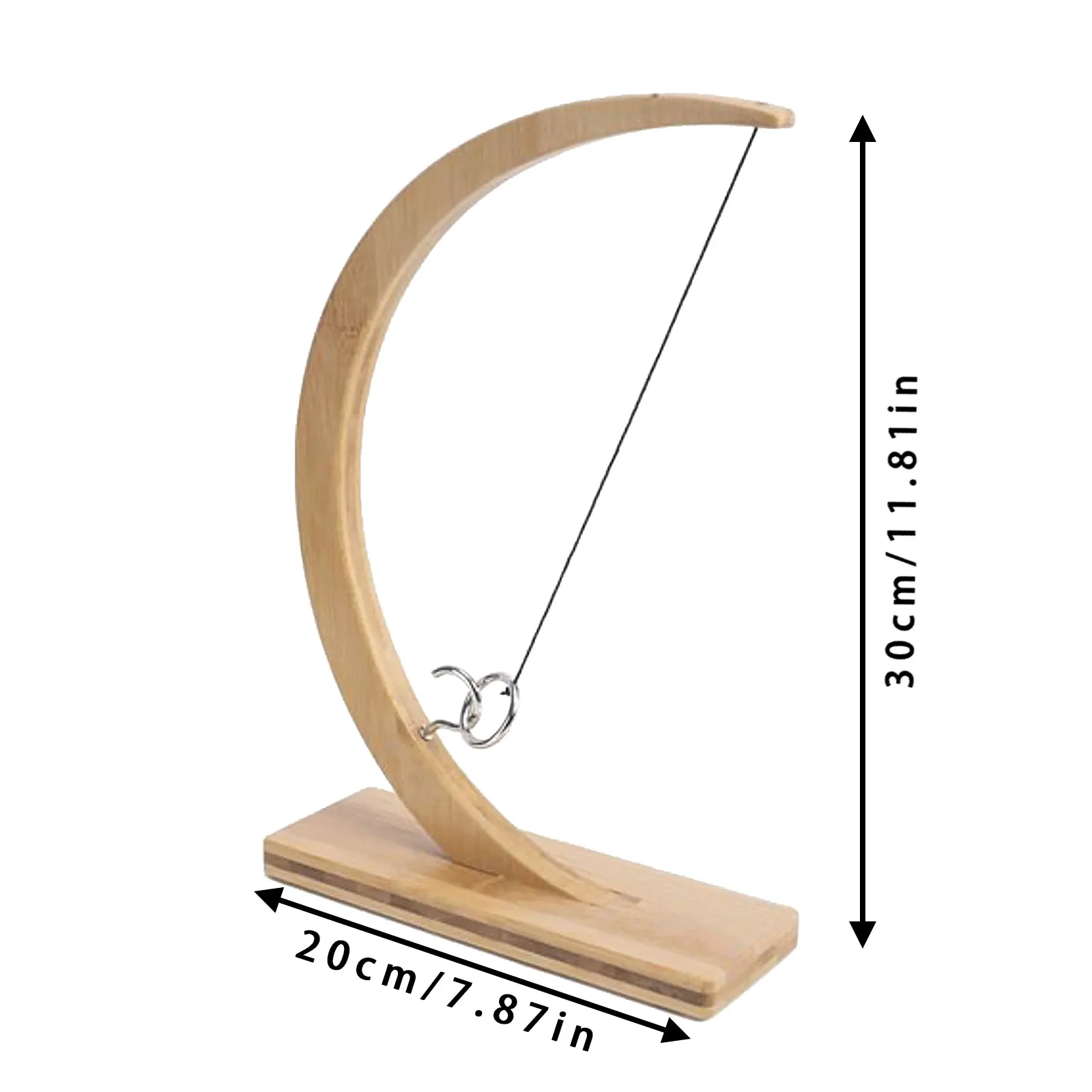 

Hook Ornaments Handmade Wooden Ring Toss Hooks Fast-paced Interactive Game Family Ornament Moon Decoration