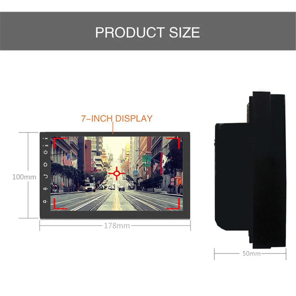 7 "Универсальный Android 10 1 2 Din автомобильное радио аудио + 32G Авто Стерео GPS