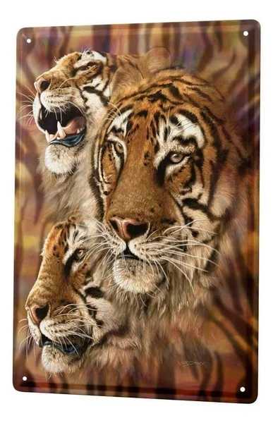 

Металлическая пластина с головкой декоративный жестяной знак Tiger