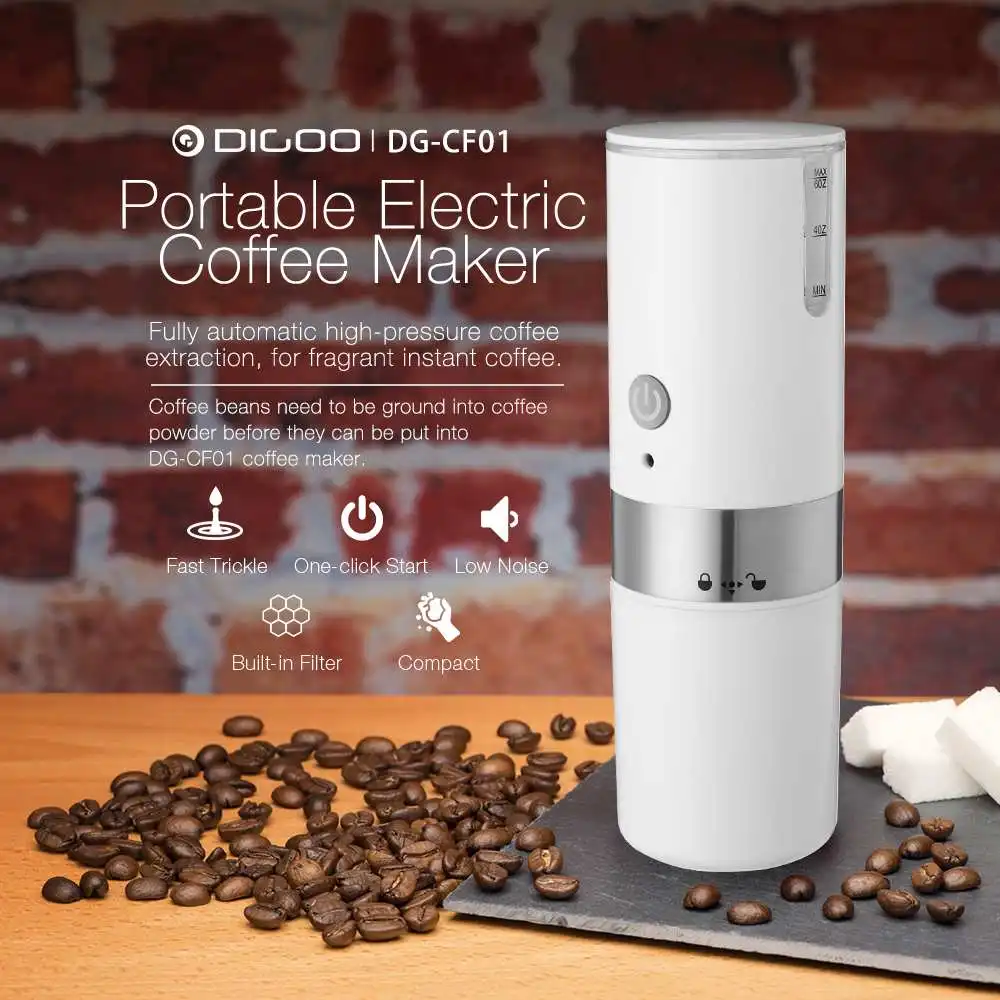 Digoo DG-CF01 Портативная USB электрическая кофеварка автоматическая кофемашина встроенный фильтр для путешествий дома