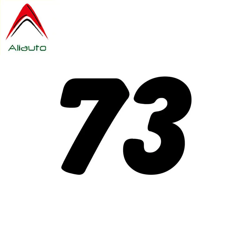 

Забавная Автомобильная наклейка Aliauto Racing Number 73, виниловые аксессуары, Солнцезащитная Водонепроницаемая Светоотражающая наклейка, 15 см * 11 с...