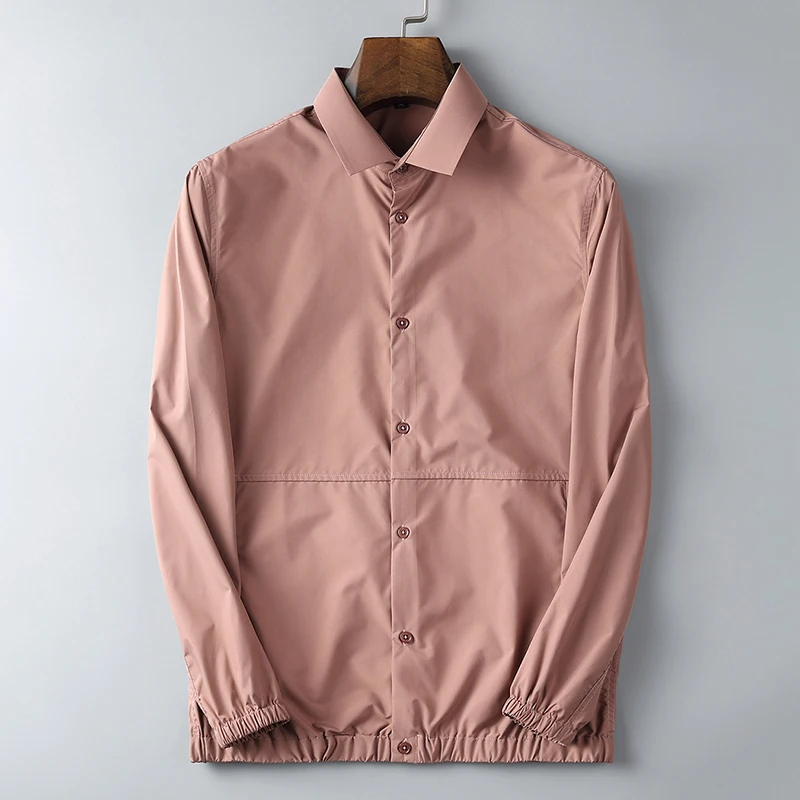 JSBD деловая джентльменская Повседневная рубашка высокого стиля с рельефным