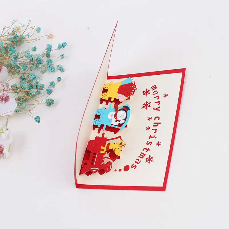 3D Бумага резьба поздравительная открытка приглашение письмо креативная ручная