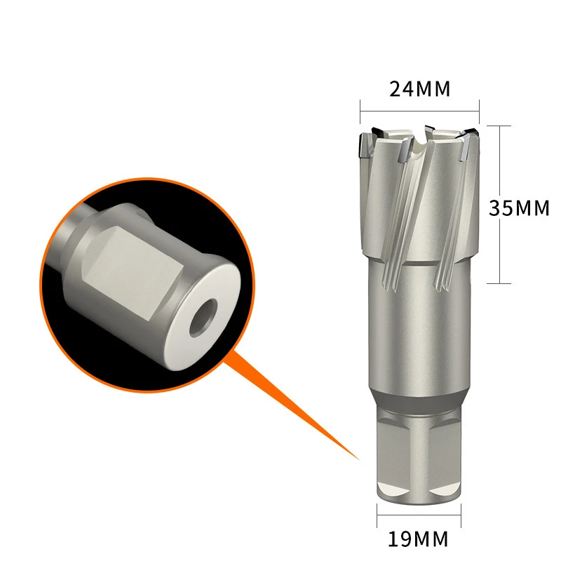 

Hollow Annular Core For Metal Drill Bit Carbide Cutter Hole Opener Tools Section Steel Plate Pipe Aluminum