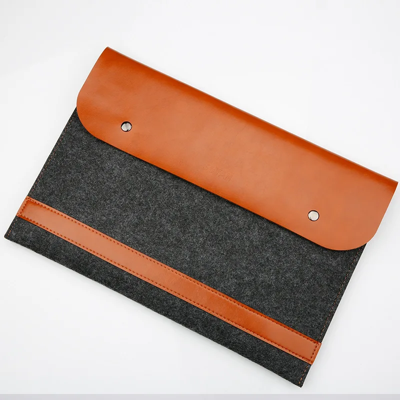 Felt Women's Men's Ipad Notebook Briefcases Bags Business Office Necessary Laptop Protection Document Pouch Travel Accessories