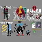 Большой лист 62*48 см хип-хоп нашивка аппликация теплопередача Diy Виниловые топы Модные нашивки для одежды