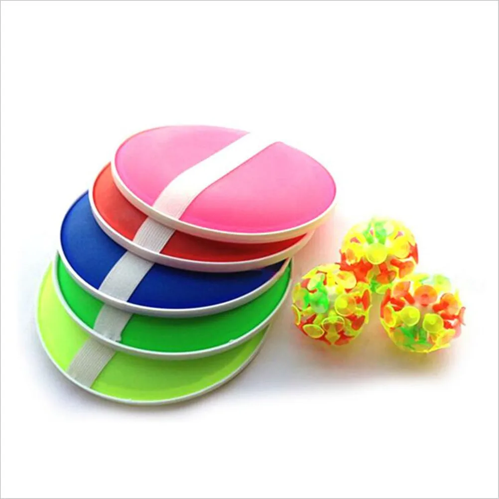 

Funny Sticky Ball Game with 32 Suction Cup 2 Round Bats For Kids Outdoor Activity Game Children's Educational Toys Color Random