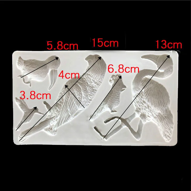 Силиконовая форма для помадки на День святого Валентина фламинго попугай