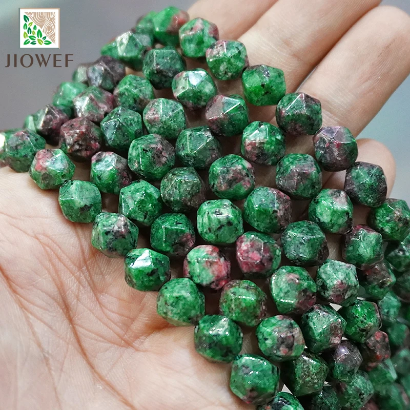 Граненые серьги-браслеты из эпидота камень циозит натуральный для изготовления