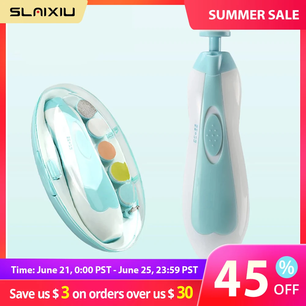 Электрический полировщик для ногтей детский синий порошок 6 шт. клиппер