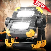 150w new work lamp usb rechargeable outdoor portable searchlight camping light double head cob anti fall flood campe spotlight