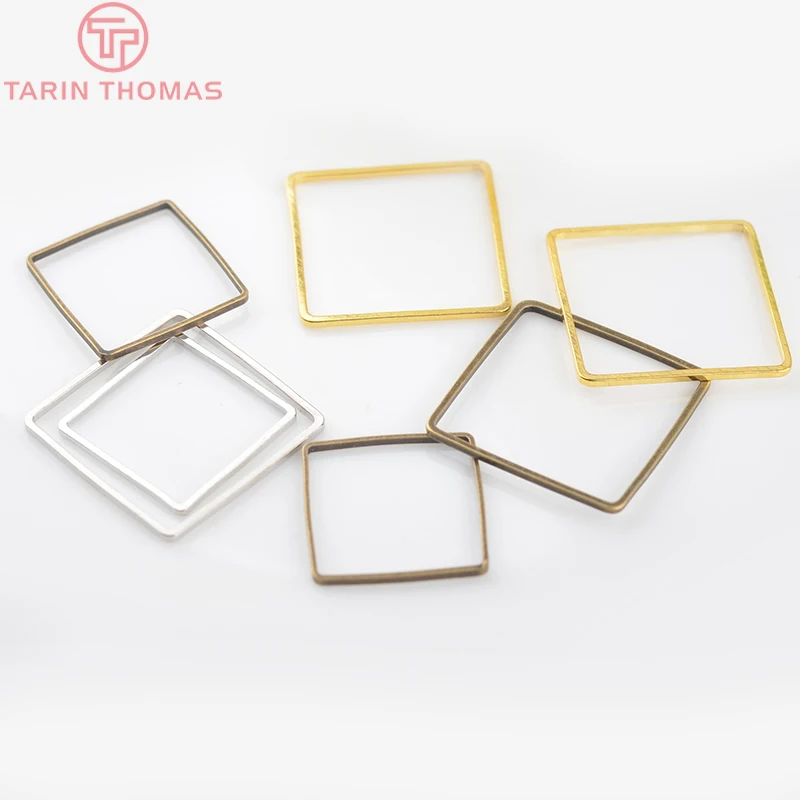 Латунные квадратные закрытые кольца соединительные для изготовления ювелирных