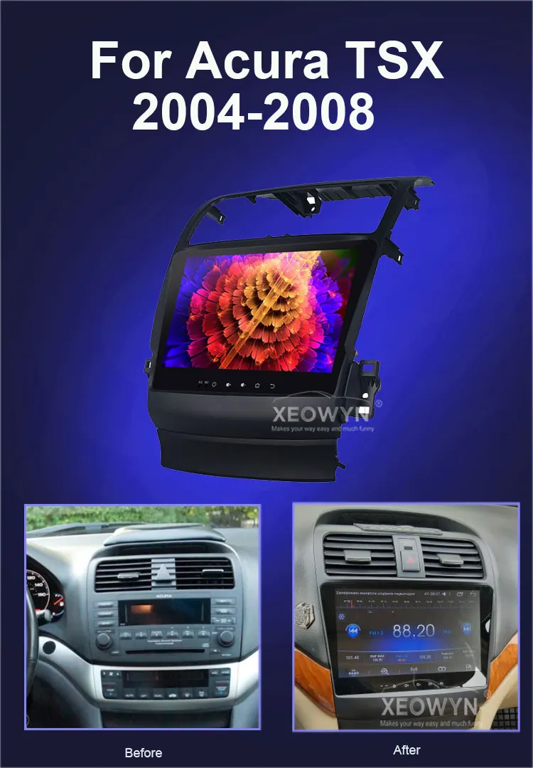 10,1 дюймов Android 8,0 RAM2G ROM32G радио для Acura TSX для honda inspire UC1 2003-2007 четырехъядерный 1024*600 Автомобильный gps навигатор wifi