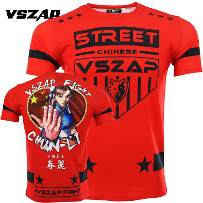 

VSZAP Boxing Set Compression Jersey 3D Printing Rashguard KickBoxing Tight Long T-Shirts Trousers Muay Thai MMA Fighting