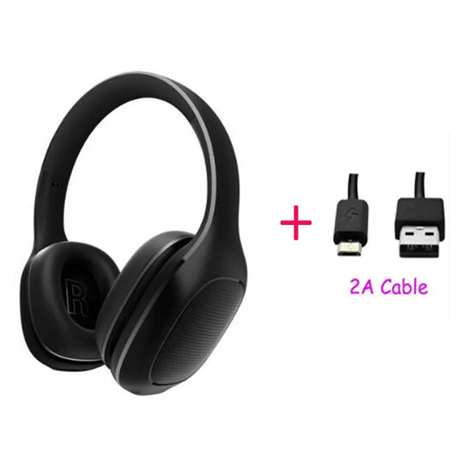 Add cable Xiaomi mi Bluetooth беспроводные Игровые наушники 4,1 версия Bluetooth наушники aptX 40 мм Dyna mi c PU гарнитура для мобильных телефонов игры - Цвет: Add cable