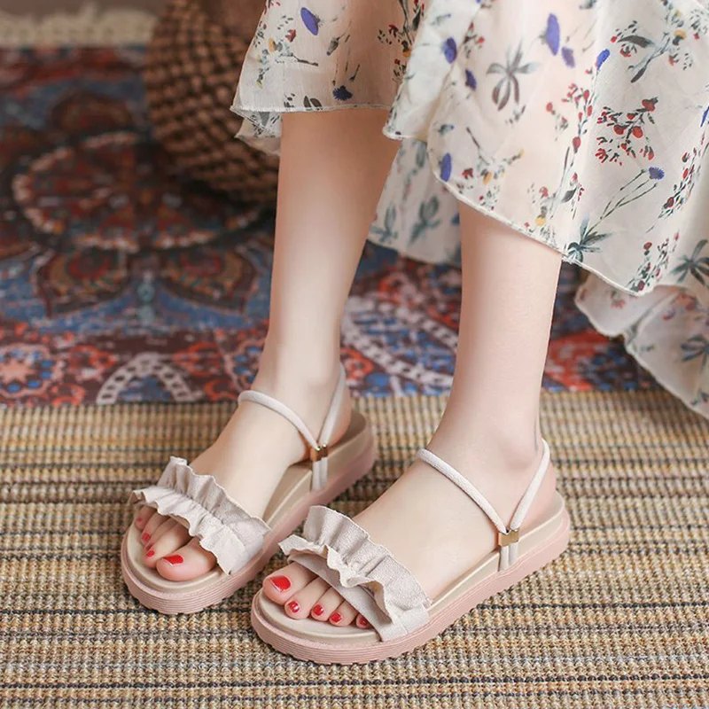 

Beach Shoes House Slippers Platform Med Luxury Slides Slipers Women Sabot Designer Flat 2021 Fashion Scandals PU House Slippers