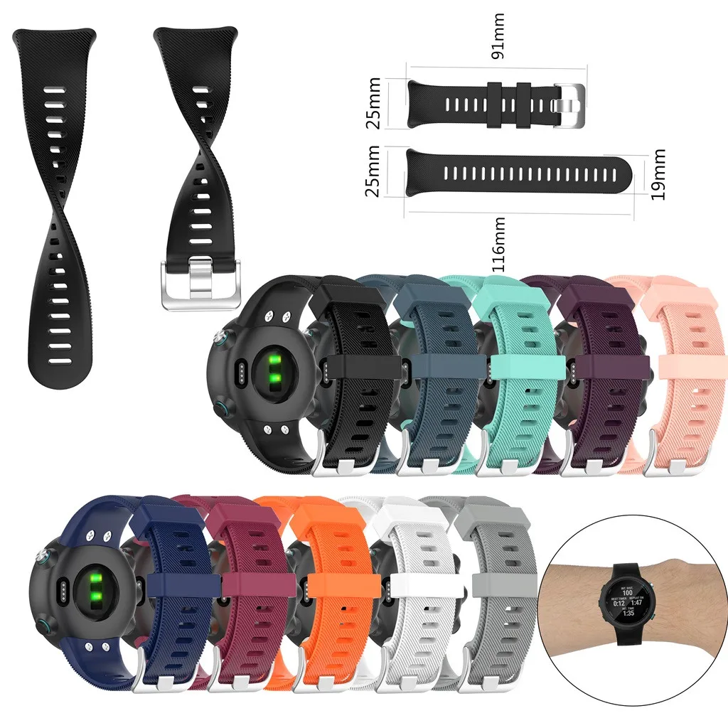 Ouhaobin ремешок для часов Garmin swim 2 мягкий модный силиконовый сменный на запястье 25 мм