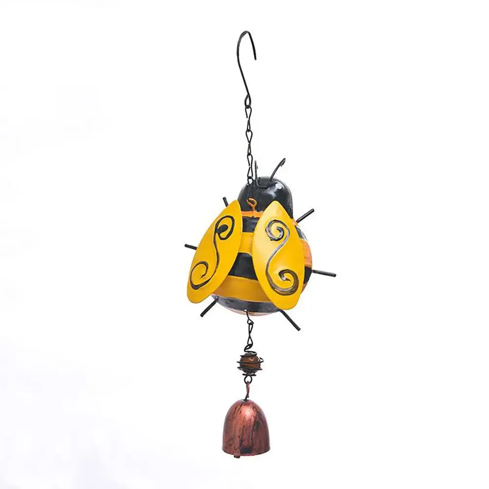 

3D Wind Chimes Bee and Ladybug Metal Wind Bells Hanging Pendant for Home Window Patio Tree and Yard Garden Decor