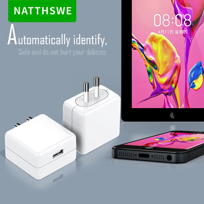 NATTHSWE 5V 4A один usb порт быстрое зарядное устройство разъем для OPPO Huawei Xiaomi Android iPhone