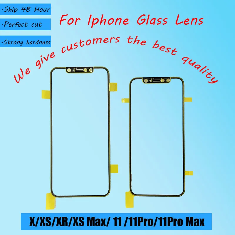 100% неиспользованная сменная сенсорная панель для iPhone X XS XR XSMAX 11Pro 11ProMax передний