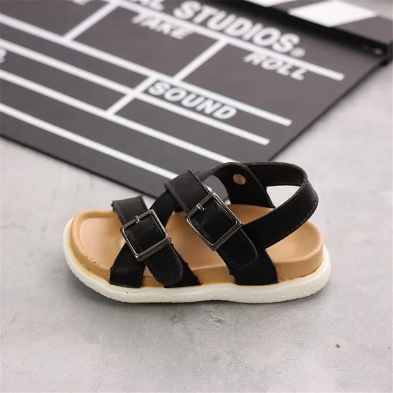 

Children's sandals 2020 summer new metal buckle boys and girls soft bottom non-slip beach shoes baby casual toddler shoes