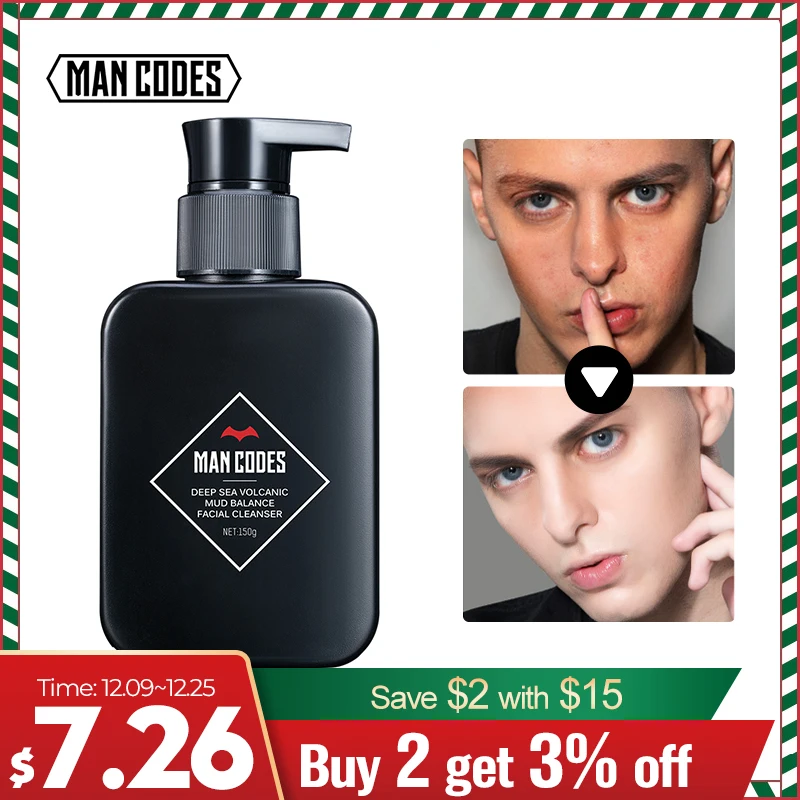 Мужские коды 150 мл мужские вулканические грязи очищающее средство для лица
