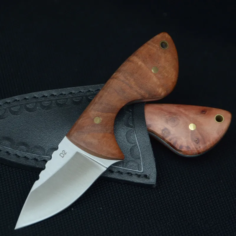 HS Tools D2 Сталь 60 HRC высокопрочный мини-прямой нож лучшие инструменты для