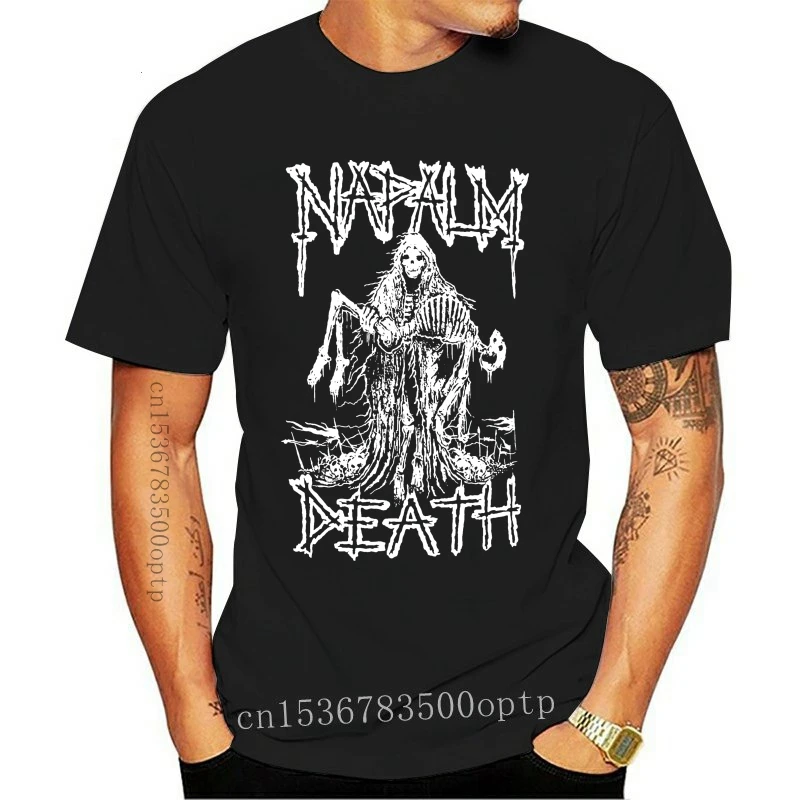 

New Authentic NAPALM DEATH Band Reaper Skeleton Metal T-Shirt S-2XL 2021