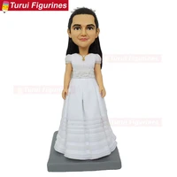 communion praying girl figurines mini statue souvenir handcraft design porcelain figurine chinese ceramic customized people face