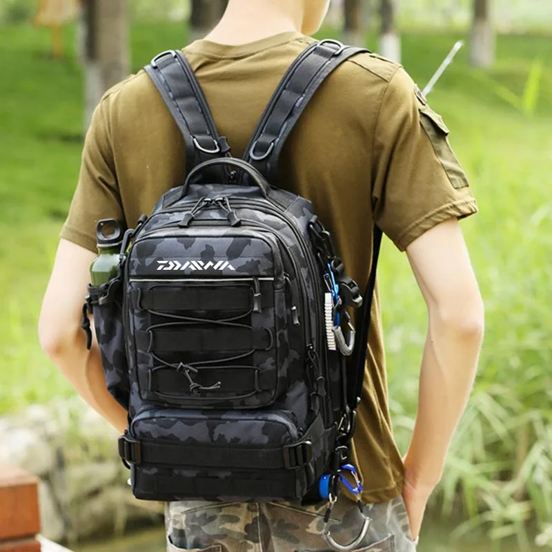 

Outdoor Sports Tactical Camouflage Fishing Bag Multifunctional Men Shoulder Backpack Travel Climbing Camping Multi-Purpose Bags