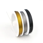 Проволока для бисероплетения, 0,380,450,51 мм, серебристого цвета, 1 рулон