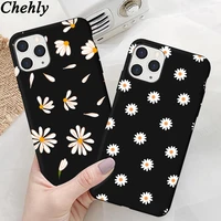 phone case for iphone 6s 7 8 11 12 mini plus pro x xs max xr se art floral daisy cases soft silicone fitted tpu accessorie cover