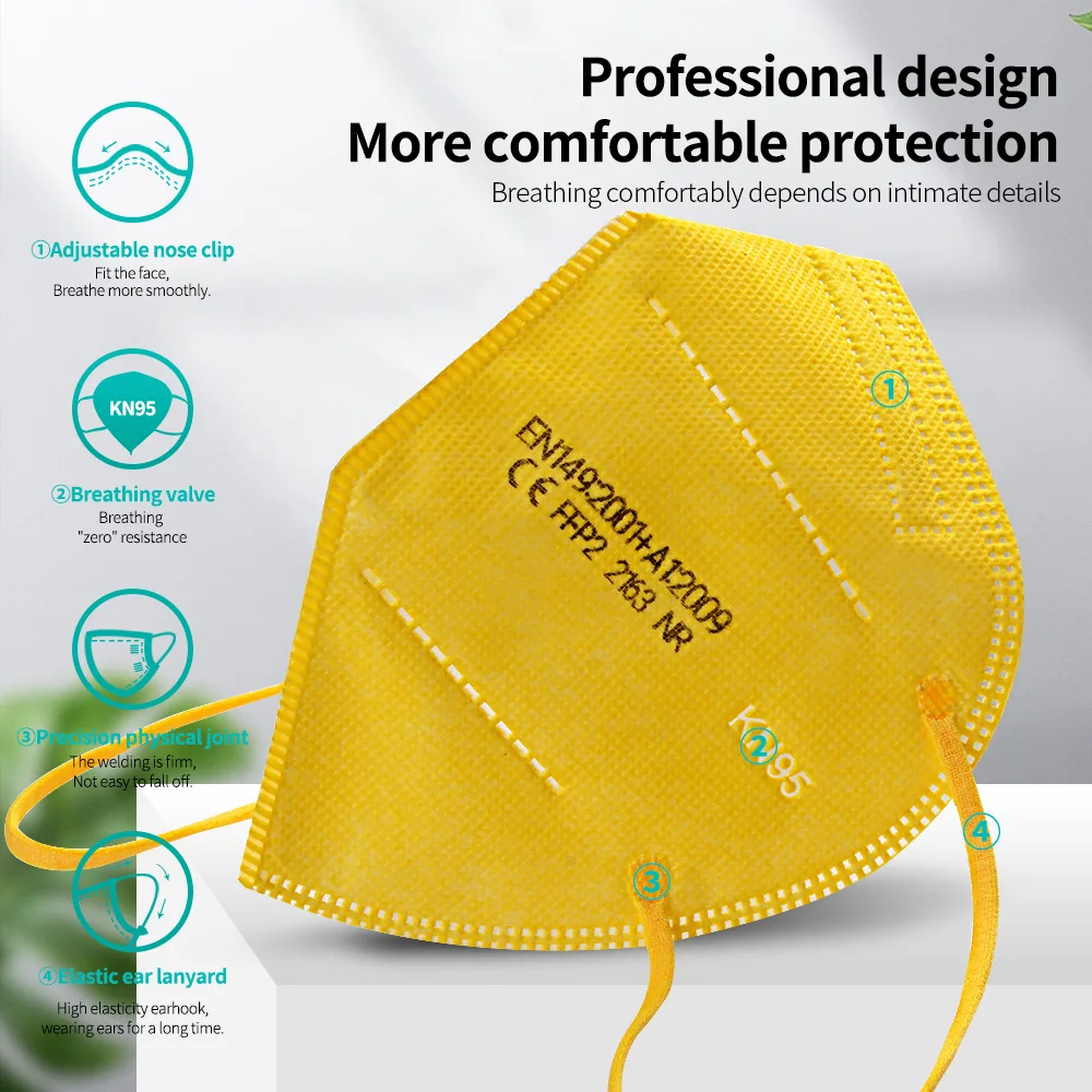 Маска FFP2 для лица маска взрослых многоразовая 5-слойная с фильтром | Безопасность