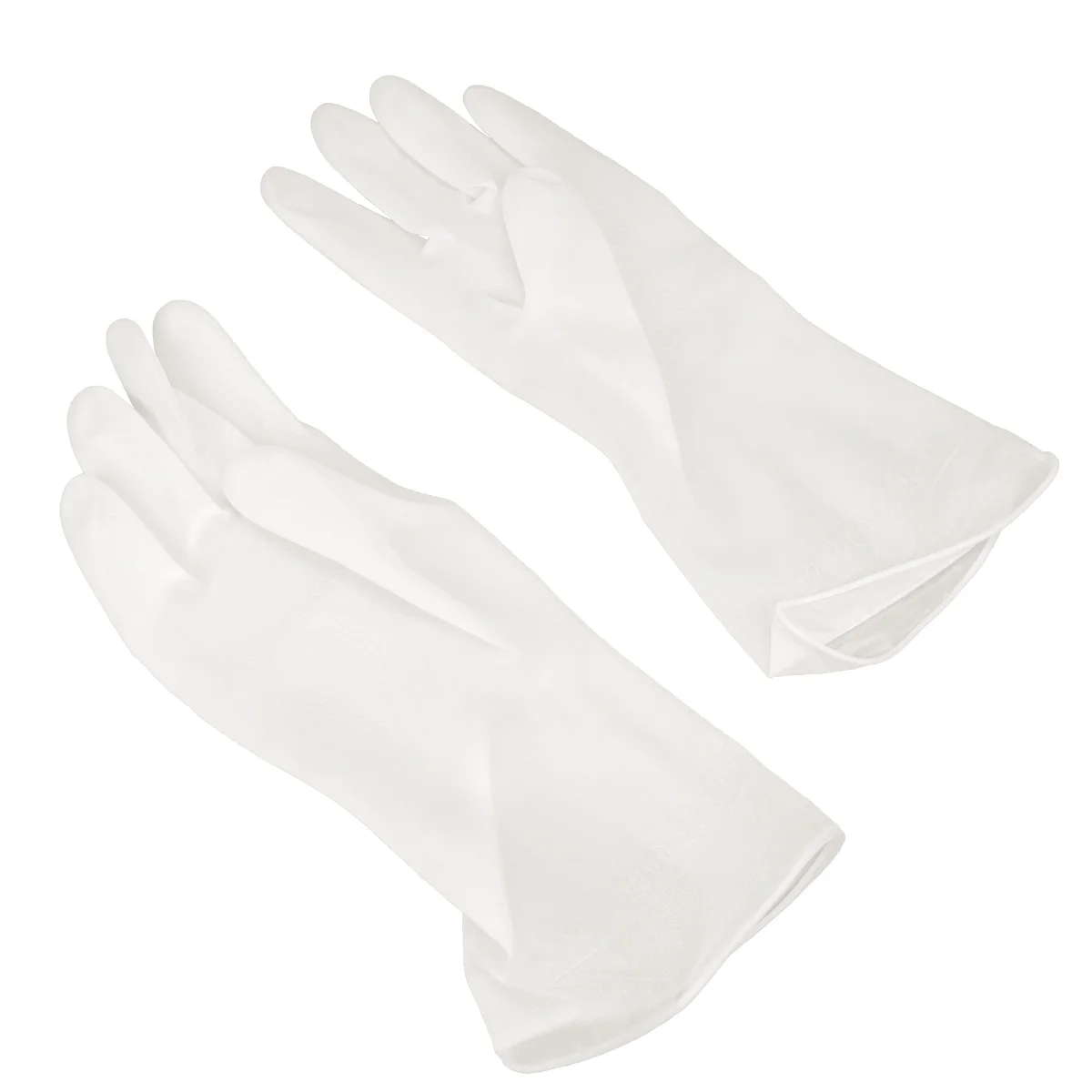 

2 Pairs Dishwashing Latex Kitchen Cleaning Non-slip Housework for Daily Use (Size, White)