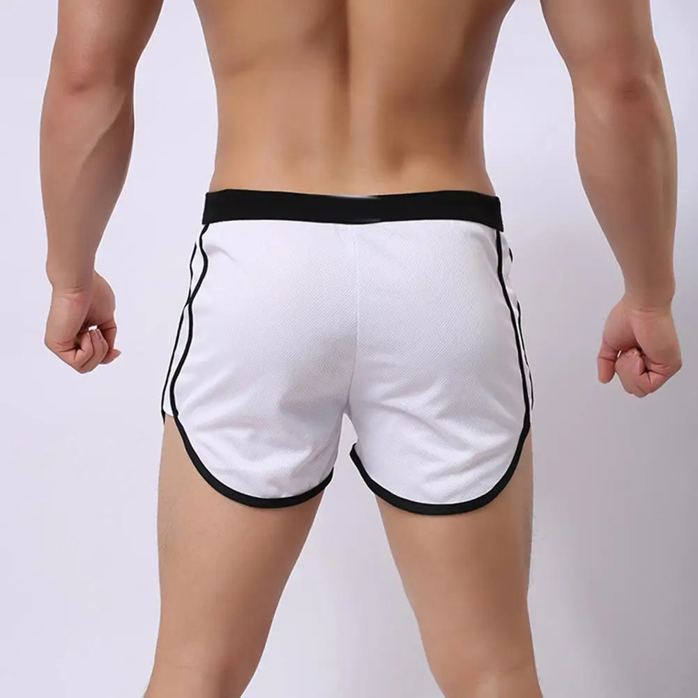 

Men Swimming Trunks Swimsuit Color Block Summer Sports Gym Drawstring Shorts Beach Pants Beach Quick Drying Trunks sunga Boxer