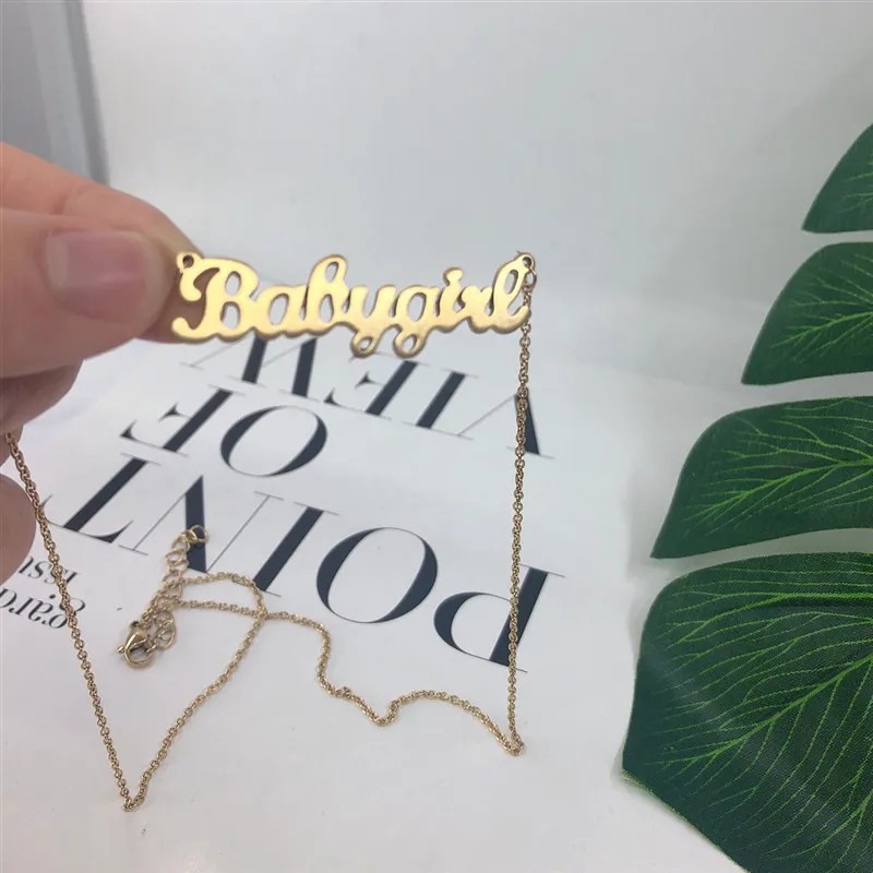 Популярное ожерелье для маленькой девочки персонализированное заказное имя