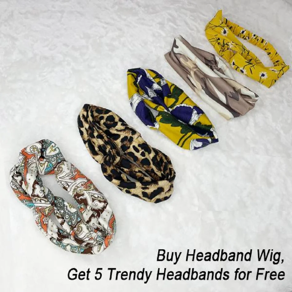 Headband Wig Human Hair Deep Wave Glueless Full Machine Made  Curly Brazilian Remy Human Hair Wigs For Women 180% Density