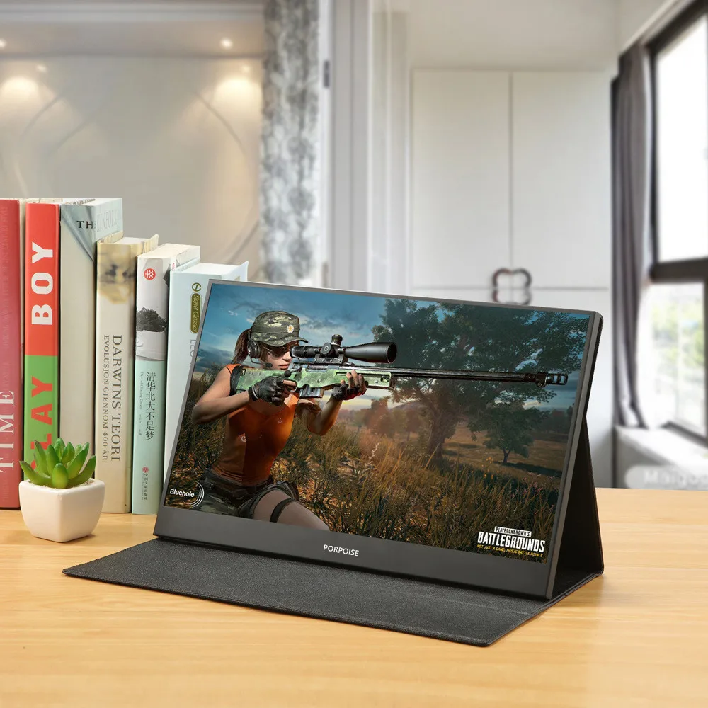 15," портативный монитор HDMI игровой светодиодный ips экран Поддержка Mini HDMI PC ноутбук, Xbox, переключатель PS4 монитор для PC Gamer