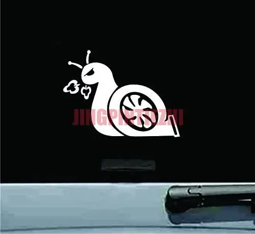 

Car Stickers Vinyl Motorcycle Decal Car Window Body Decorative JDM Embossed Snail Decal Turbocharger