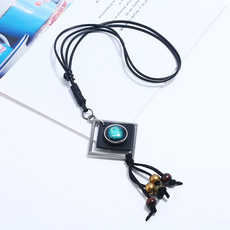 Модные знаков зодиака ожерелье скорпион Лев кулоны для тельцов Регулируемый